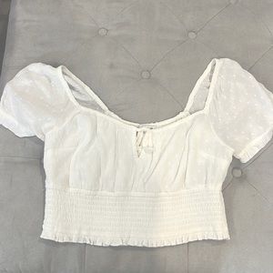 White crop top, summer top